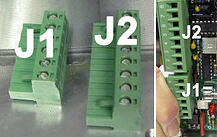 Remove terminal strips J1 and J2 from the PCB