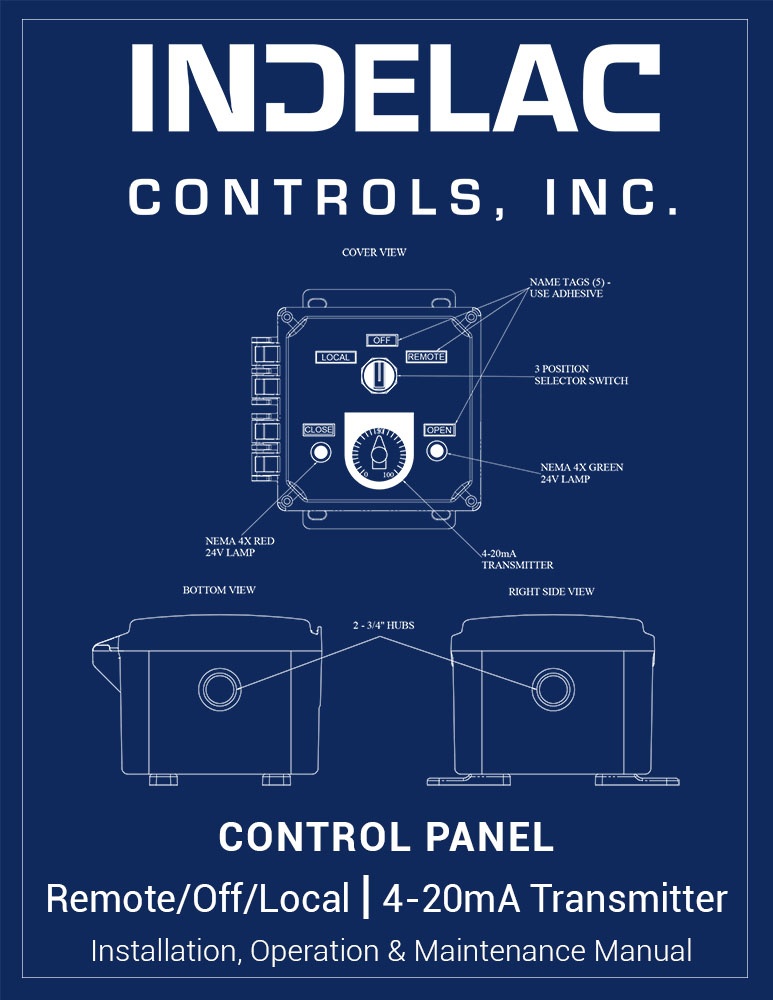 Control Panel Remote/Off/Local 4-20mA Transmitter