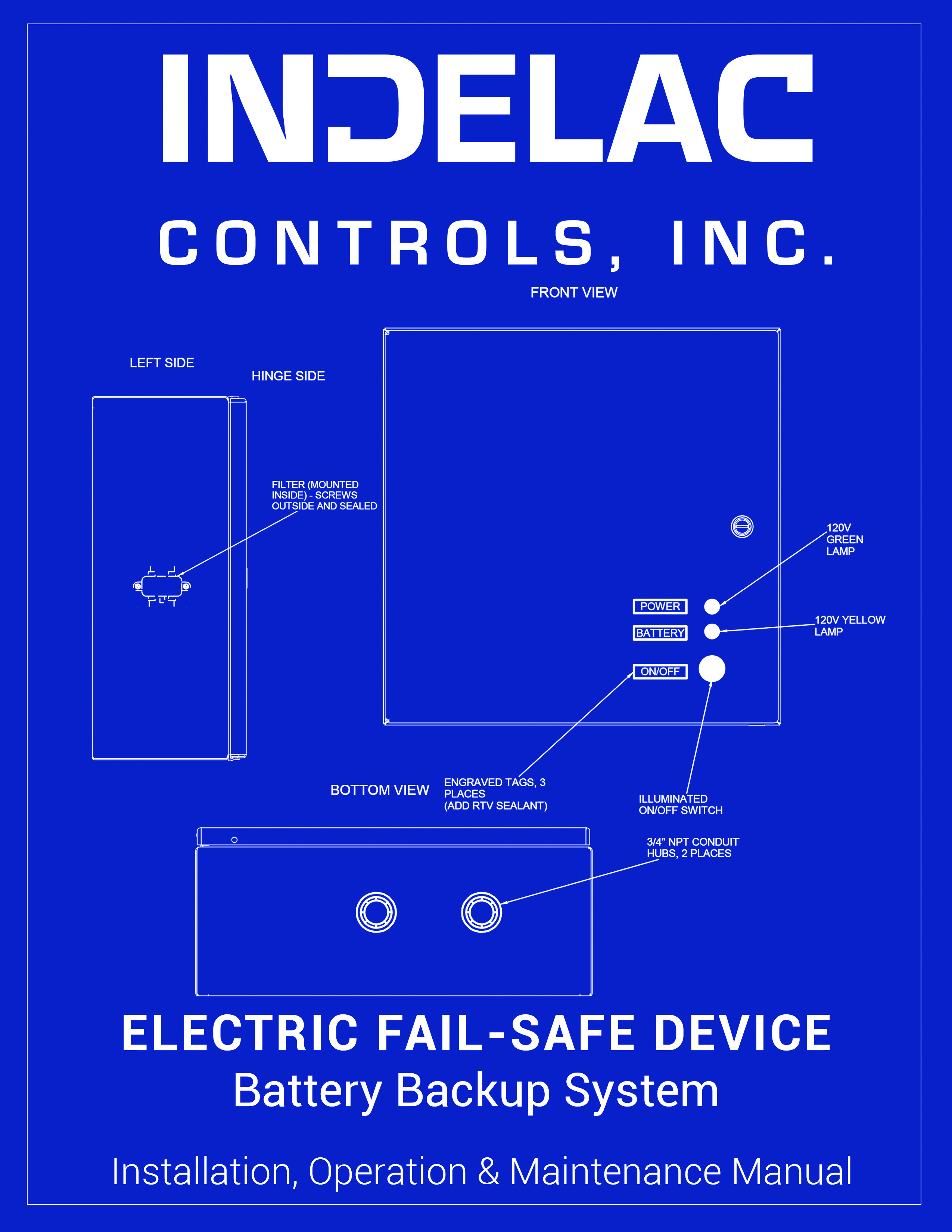 115-230VAC - 3AMPS ONLY - Electric Fail-Safe Device Battery Backup